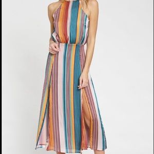 DRA Marceline Striped Dress with slits